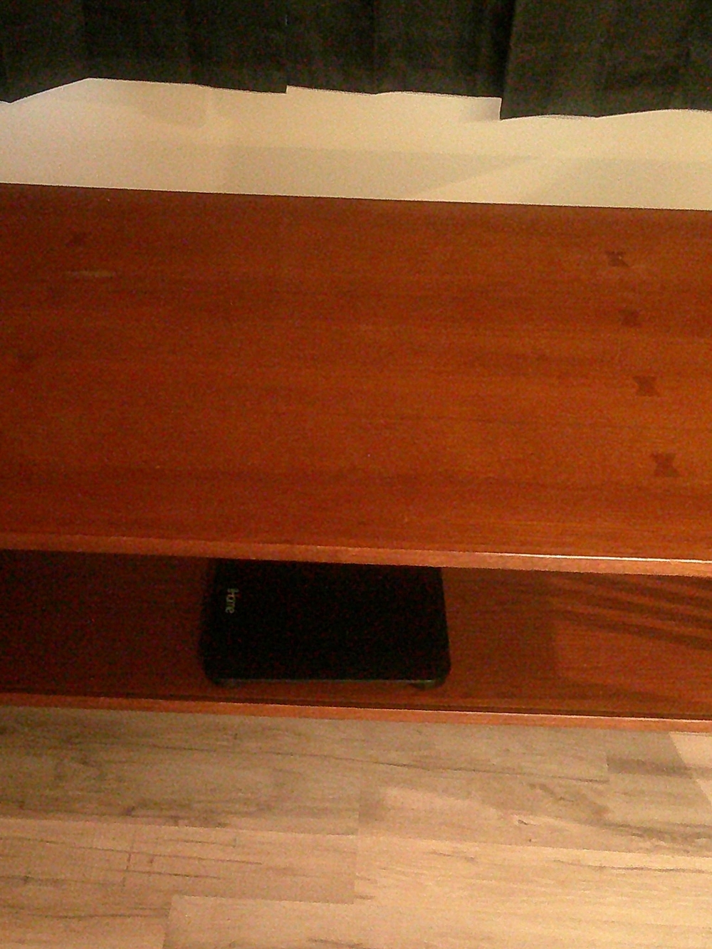 Mid-Century Style Wood Console Table in Warm Cherry